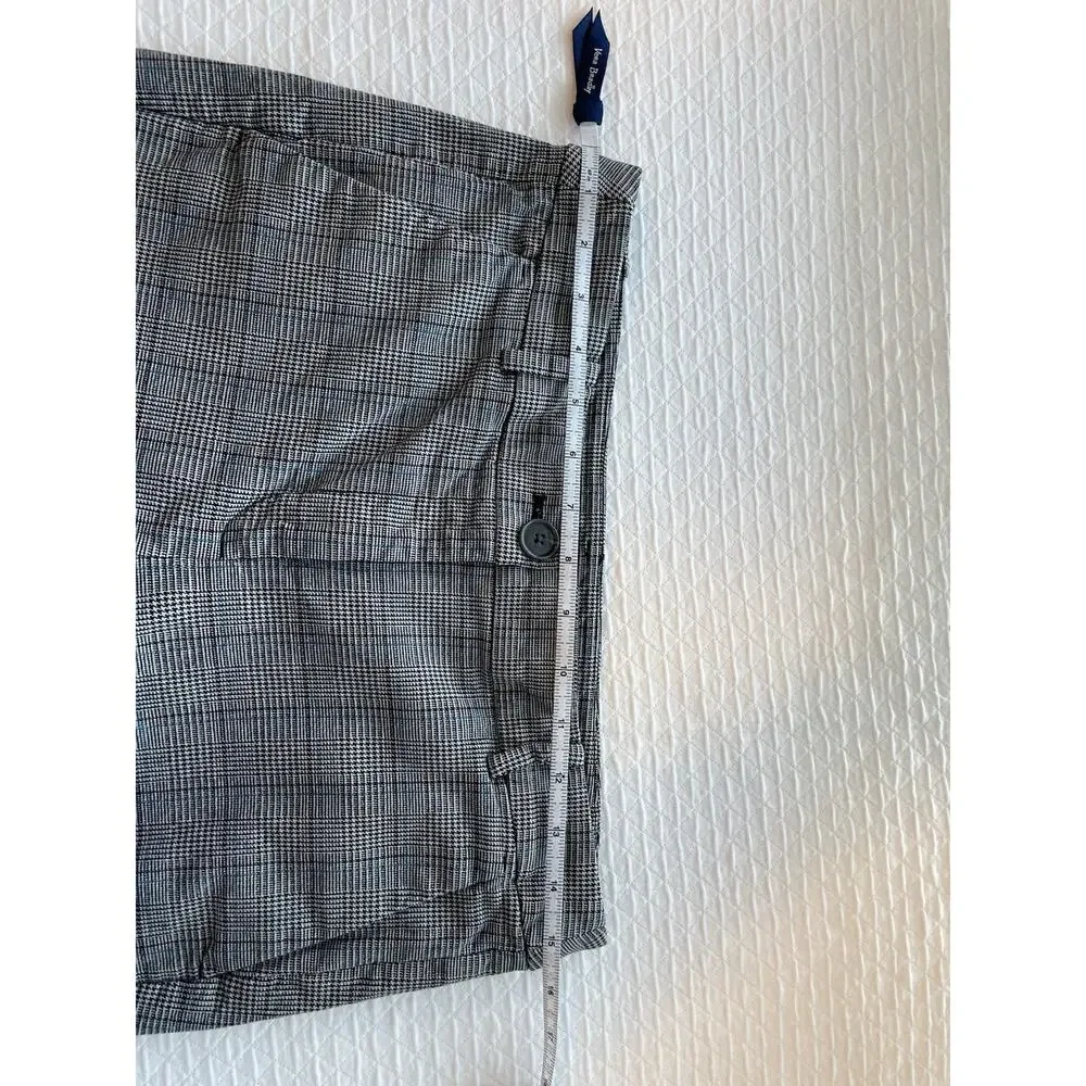 Loft Trouser Pants Work Office High Waist Skinny Plaid Comfort Size 8 Stretch